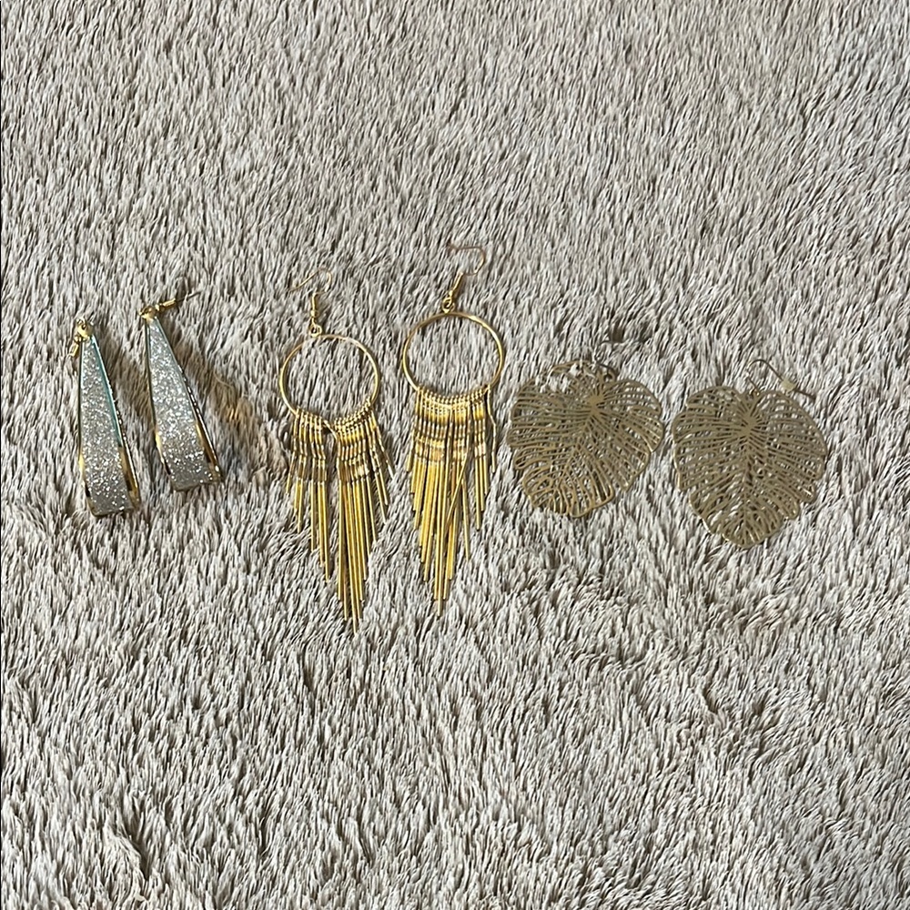 Gold and Silver Dangle Earrings Collection